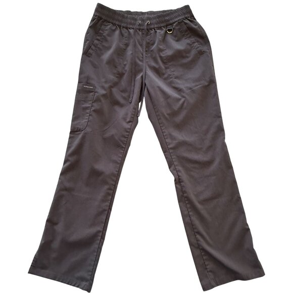Healing Hands Purple Label Scrub Pants M Elastic Waist Pockets Drawstring Gray U - Picture 1 of 5